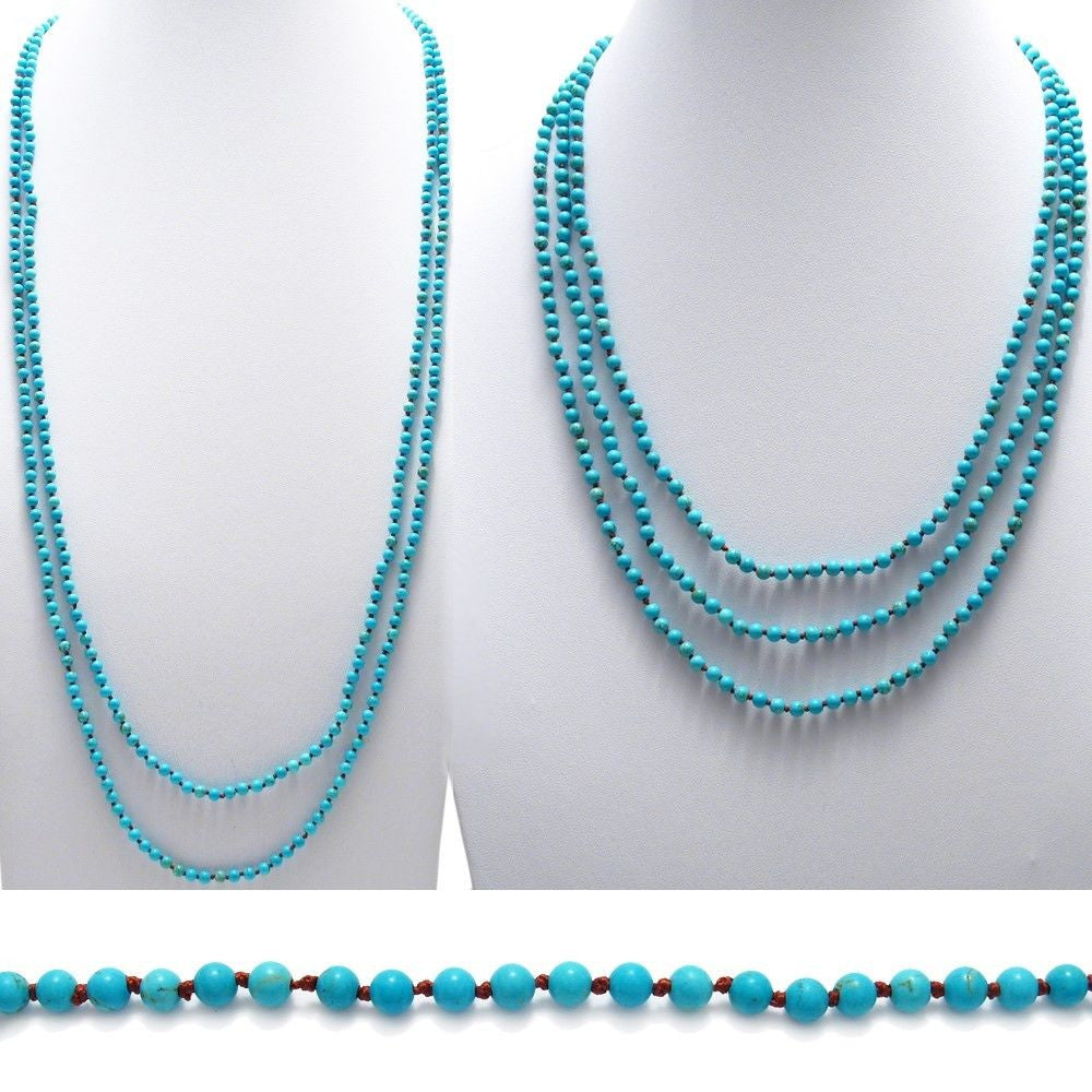 Rubans Necklace Set With Royal Blue beads And Elegant Design
